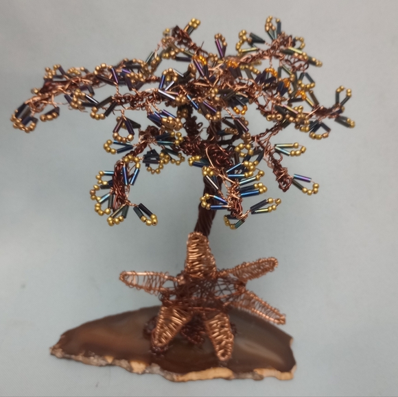 Hand Crafted Other - Hand Crafted Copper Tree, "Autumn at the beach"